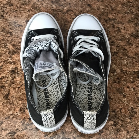 CONVERSE CTAS Women Black double tongue Grey Low Top Canvas | 9 - Picture 4 of 12